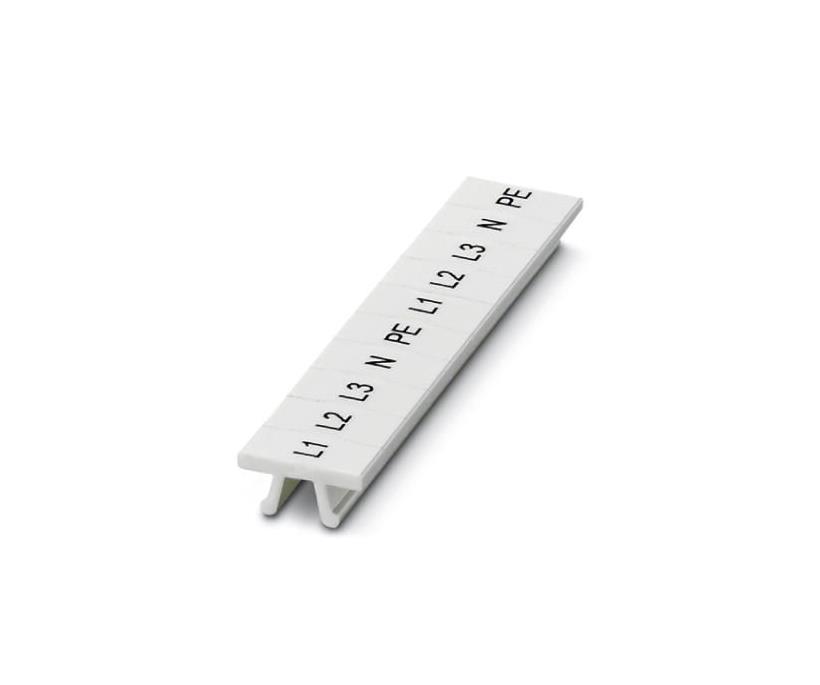 Zack marker strip, white, for terminal block width: 5.2mm, lettering field size: 10.5mm x 5.15mm (10